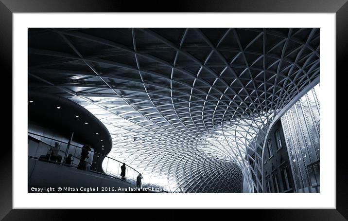 The Ceiling of King's Cross Station, London Framed Mounted Print by Milton Cogheil