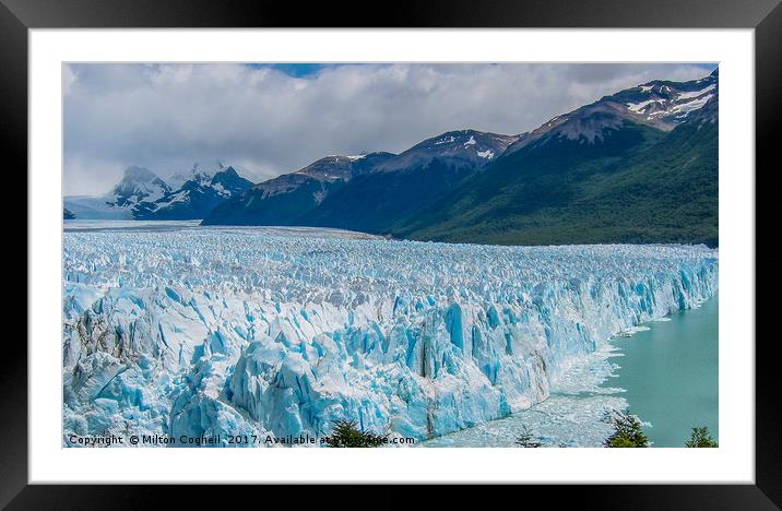 Blue Ice Framed Mounted Print by Milton Cogheil