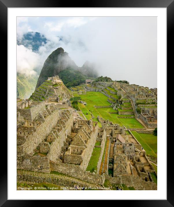 Machu Picchu Framed Mounted Print by Milton Cogheil