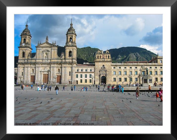 Primatial Cathedral of Bogota Framed Mounted Print by Milton Cogheil