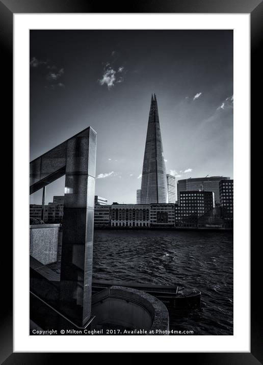 City Shapes - B&W Framed Mounted Print by Milton Cogheil