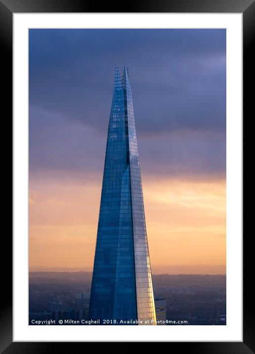 The Shard Framed Mounted Print by Milton Cogheil