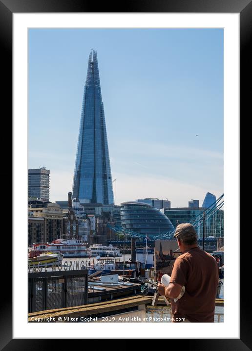 Painting the Shard Framed Mounted Print by Milton Cogheil