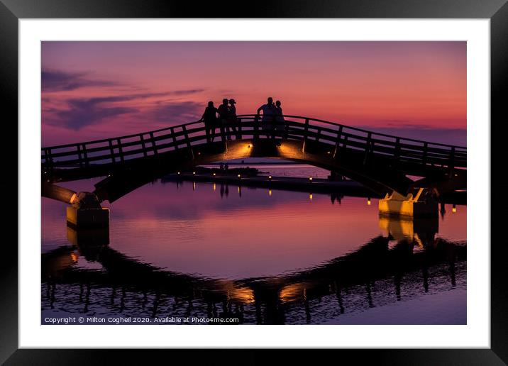 Lefkada Marina Bridge Framed Mounted Print by Milton Cogheil