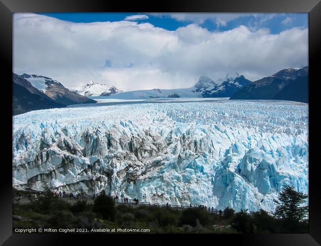 Perito Moreno Glacier in the Los Glaciares National Park Framed Print by Milton Cogheil