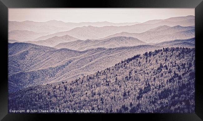 Great Smoky Mountains National Park in Springtime Framed Print by John Chase