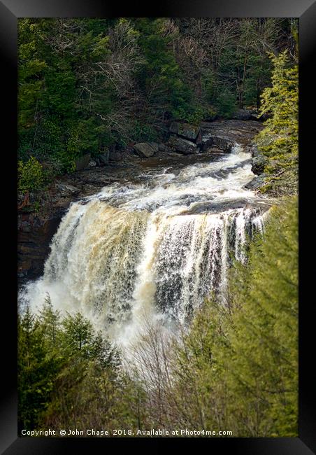 Blackwater Falls, West Virginia Framed Print by John Chase