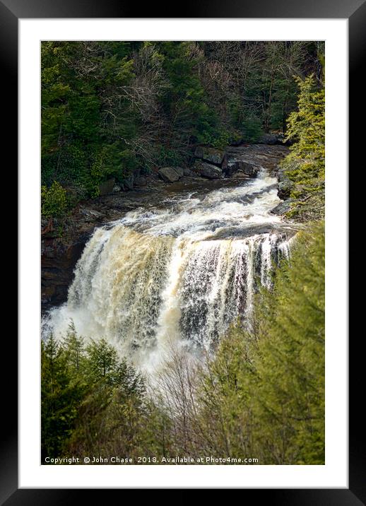Blackwater Falls, West Virginia Framed Mounted Print by John Chase