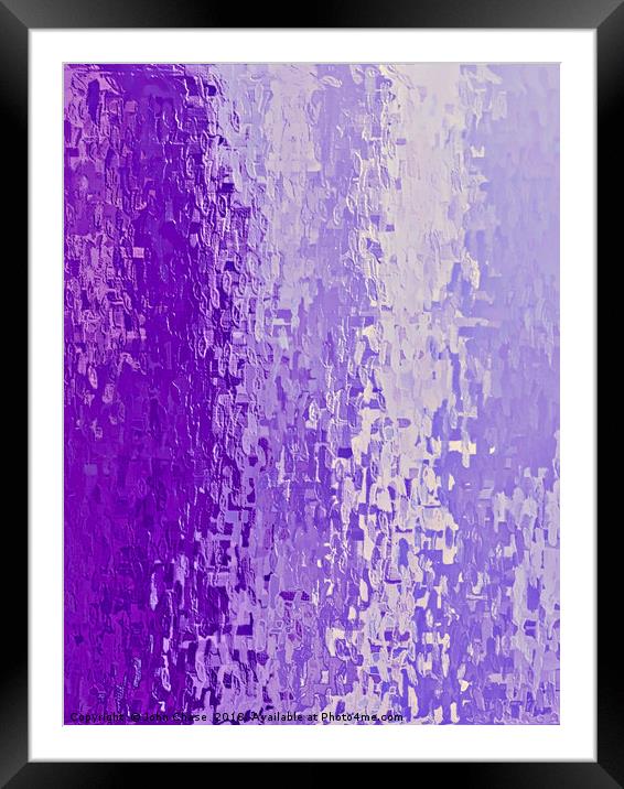 Abstract Purple Waterfall Framed Mounted Print by John Chase