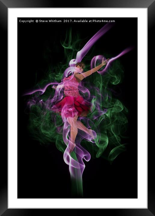 The Smoke Dancer. Framed Mounted Print by Steve Whitham