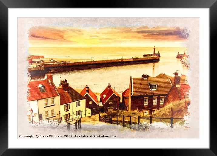 Yorkshire Coast - Whitby Steps Framed Mounted Print by Steve Whitham