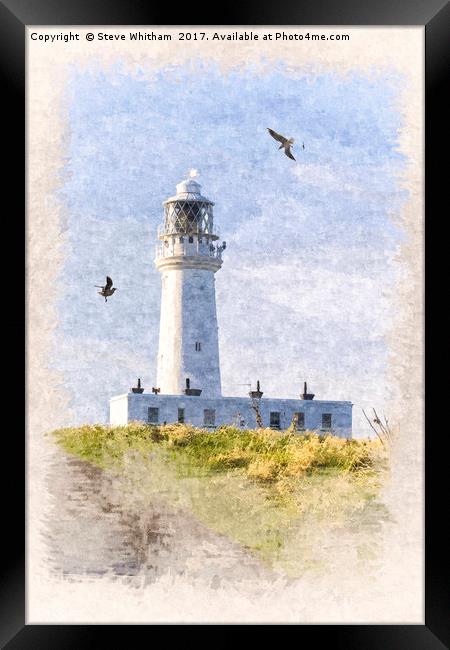 Yorkshire Coast - Flamborough Lighthouse. Framed Print by Steve Whitham