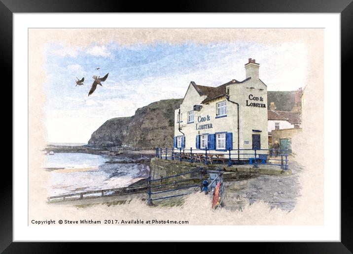 Yorkshire Coast - Staithes Harbour Framed Mounted Print by Steve Whitham