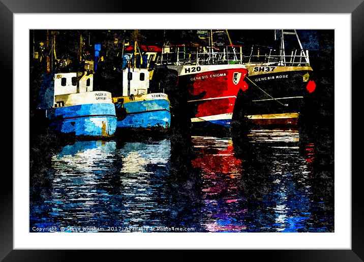 Harbour Reflections. Framed Mounted Print by Steve Whitham