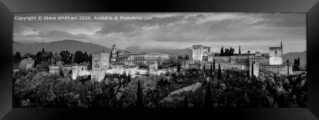 Alhambra by Evening. Framed Print by Steve Whitham