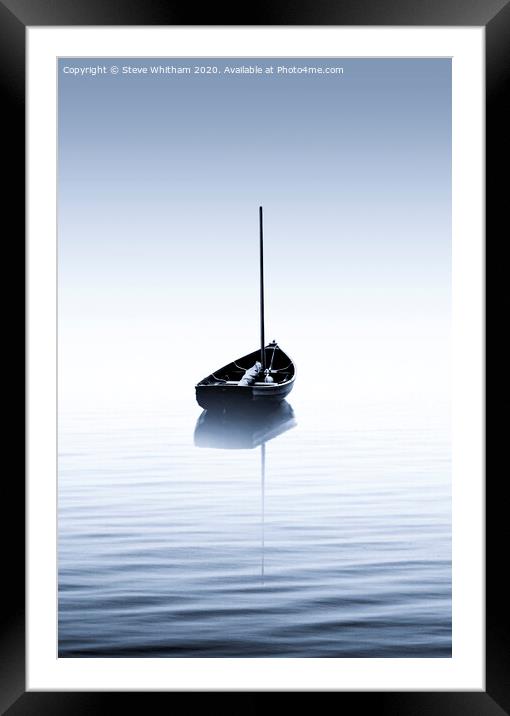 Alone in the blue mist. Framed Mounted Print by Steve Whitham