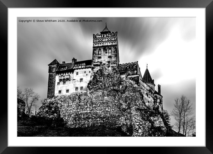 The Castle of Count Dracula.. Framed Mounted Print by Steve Whitham