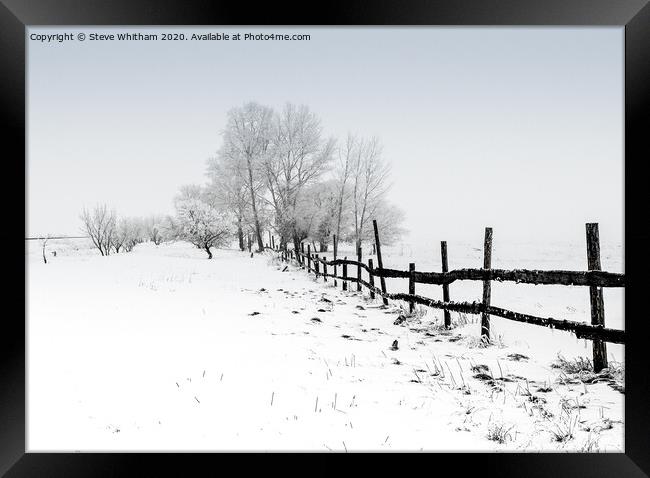 Follow the Fence. Framed Print by Steve Whitham
