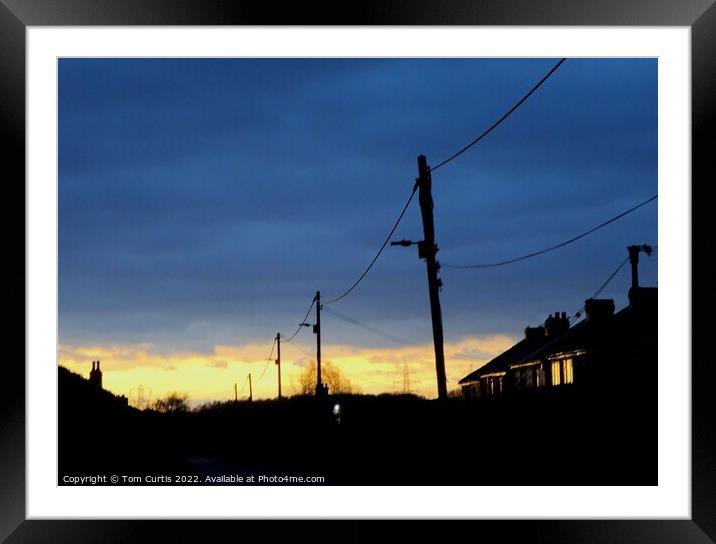 Moody Sunrise at Cudworth Framed Mounted Print by Tom Curtis