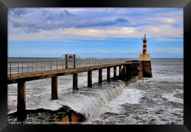 Amble Pier Northumberland Framed Print by Tom Curtis