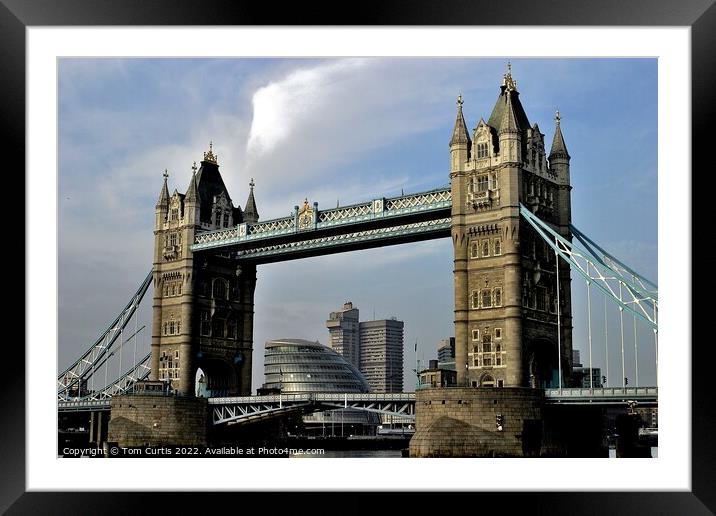 Tower Bridge London Framed Mounted Print by Tom Curtis