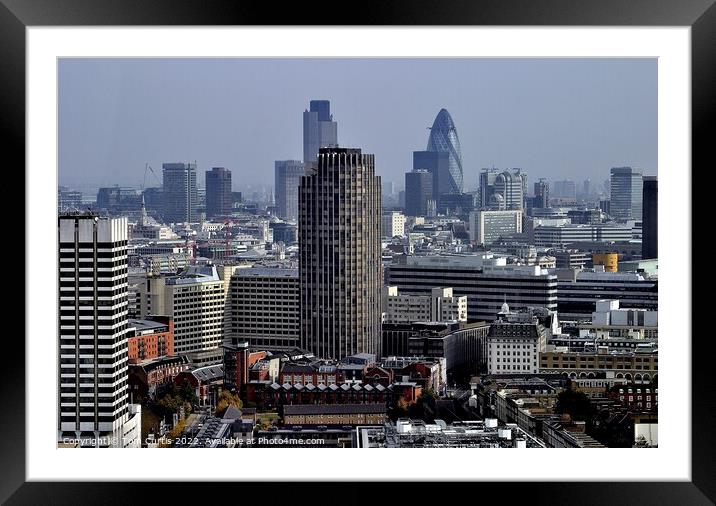 London Tower Blocks Framed Mounted Print by Tom Curtis