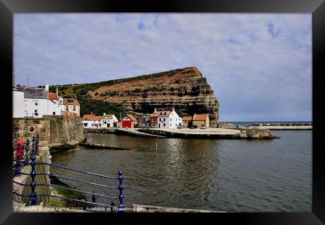 Staithes North Yorkshire Framed Print by Tom Curtis