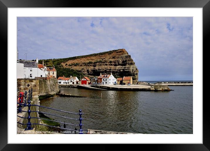 Staithes North Yorkshire Framed Mounted Print by Tom Curtis