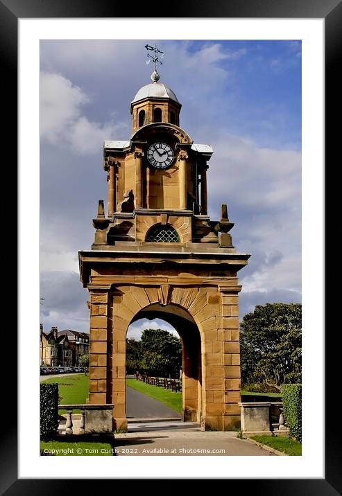 Clock Tower South Bay Scarborough Framed Mounted Print by Tom Curtis
