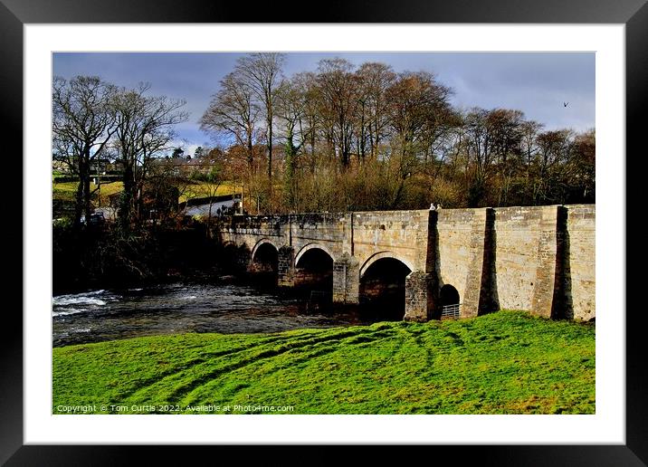 Bridge over River Wharfe Grassington Framed Mounted Print by Tom Curtis