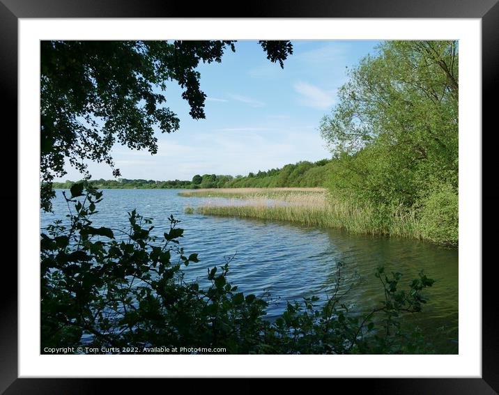 Wintersett Reservoir in West Yorkshire Framed Mounted Print by Tom Curtis