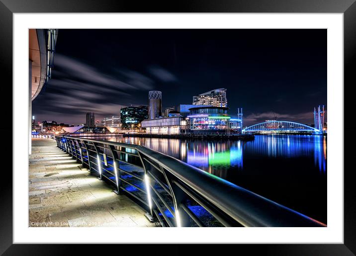 Salford Quays, Media City Framed Mounted Print by Louis Smith