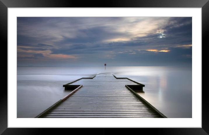 Lytham lifeboat jetty at sunset Framed Mounted Print by Colin Jarvis