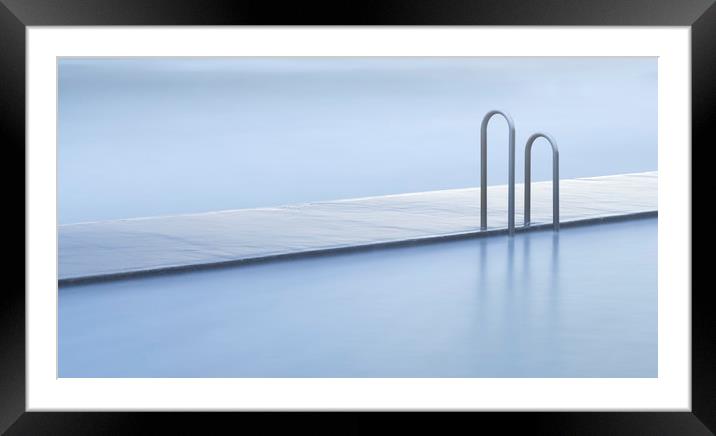Bude sea (tidal) pool during a long exposure photo Framed Mounted Print by Colin Jarvis