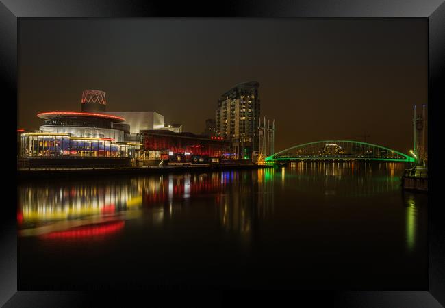 The Lowry by night Framed Print by Daniel Udale