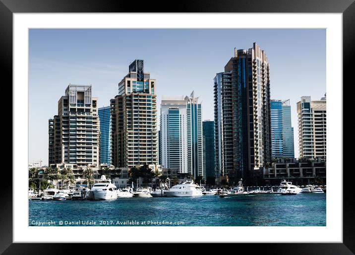 Dubai Marina Framed Mounted Print by Daniel Udale