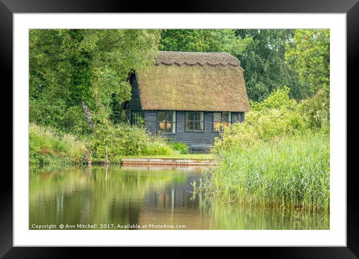 Thatched Garden Retreat Framed Mounted Print by Ann Mitchell