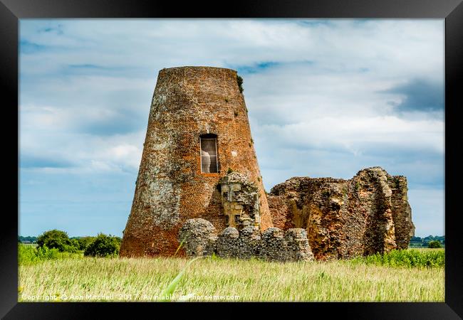 St Benet's Abbey Norfolk Broads Framed Print by Ann Mitchell