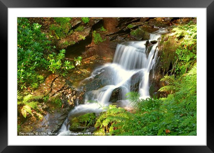 Wonderful Waterfall Framed Mounted Print by Libby Harris