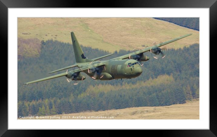 Hercules C-130  on the Mach loop Framed Mounted Print by martin pulling