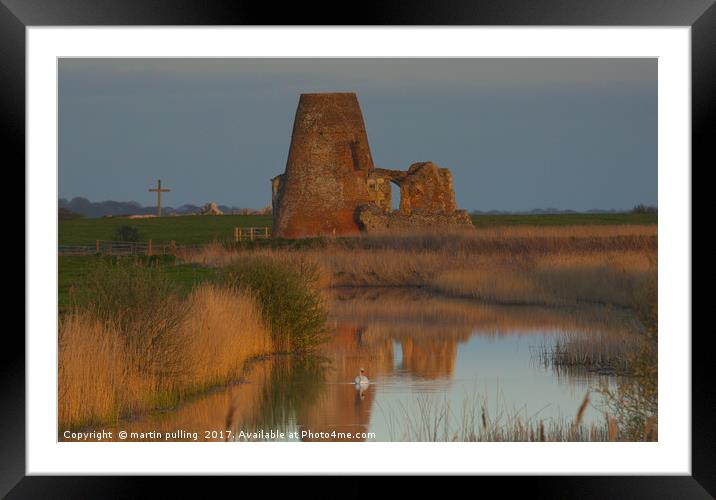 St Benet's Abbey, Norfolk Framed Mounted Print by martin pulling