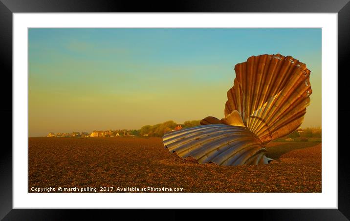 The Aldebugh Scallop Framed Mounted Print by martin pulling