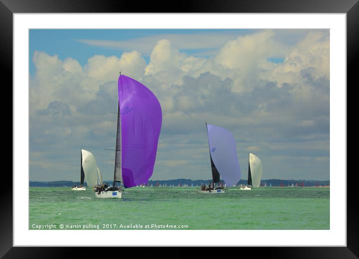 lendy Cowes race Framed Mounted Print by martin pulling