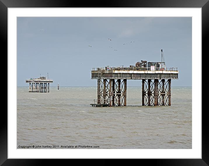 Two platforms by Sizewell Nuclear Power Station Su Framed Mounted Print by john hartley