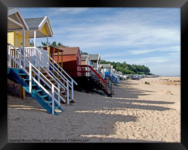 Holidays - Beach Huts Wells next the Sea North Nor Framed Print by john hartley