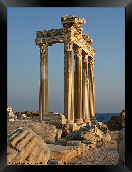 Temple of Apollo Side Turkey Framed Print by john hartley