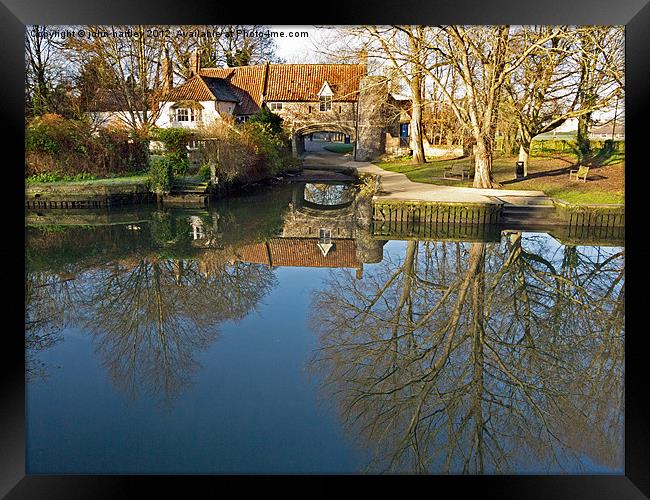 Pulls Ferry Water Gate Norwich Framed Print by john hartley