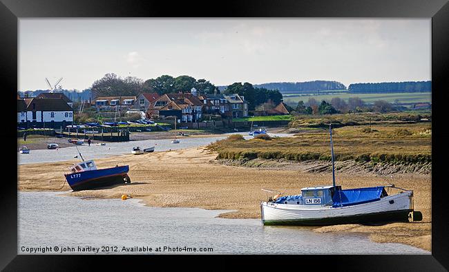 Leisurely day at Burnham Overy Staithe North Norfo Framed Print by john hartley