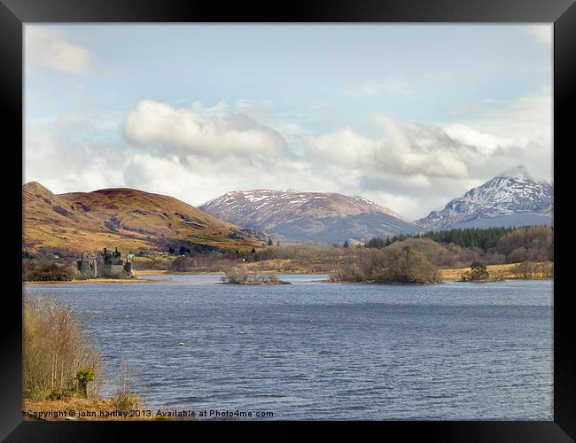 Castle Kilchurn Loch Awe & Ben Cruachan Framed Print by john hartley