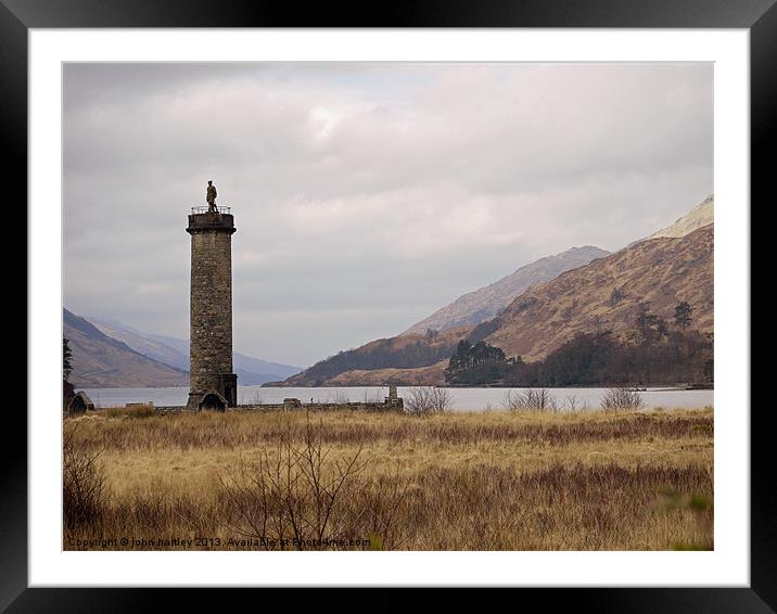  Glenfinnan  Loch Schiel -  Monument to the Jacobi Framed Mounted Print by john hartley